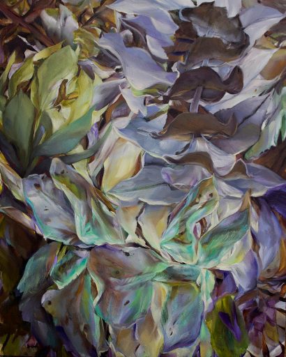 Karla Marchesi, Blue Mottlecah, 2020, Öl auf Holz, 50 cm x 40 cm, Preis auf Anfrage, Galerie Cyprian Brenner