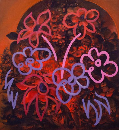 Karla Marchesi, Full blown bloom, 2017, Öl auf Leinwand, 90 cm x 80 cm, Preis auf Anfrage, Galerie Cyprian Brenner