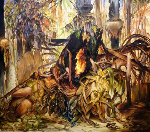 Karla Marchesi, Stumped, 2024, Öl auf Leinwand, 180 cm x 205 cm, Preis auf Anfrage, Galerie Cyprian Brenner