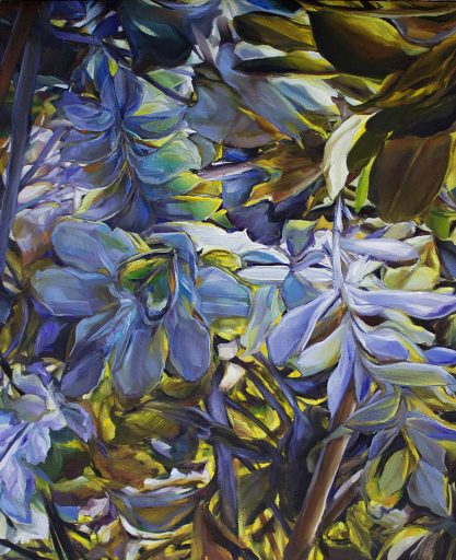Karla Marchesi, True Blue, 2020, Öl auf Holz, 50 cm x 40 cm, Preis auf Anfrage, Galerie Cyprian Brenner